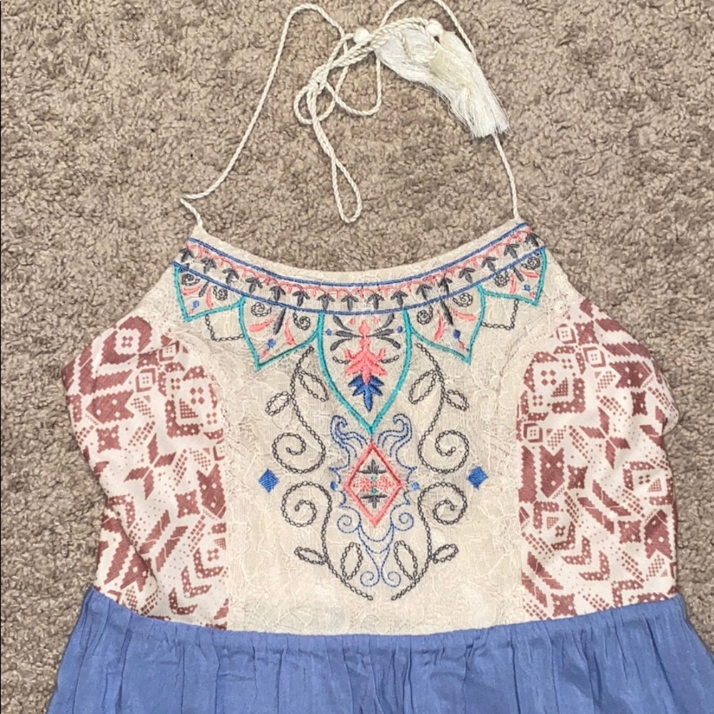 Halter top tie summer dress - Picture 2 of 4